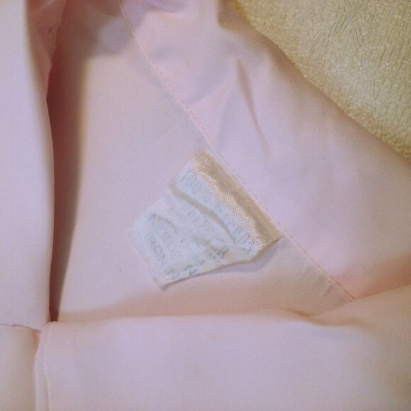 Vintage 60s Blouse Fitted Top Lady-10/12 Collar Semi-Sheer Cufflink Surgeon LSL - Picture 10 of 12